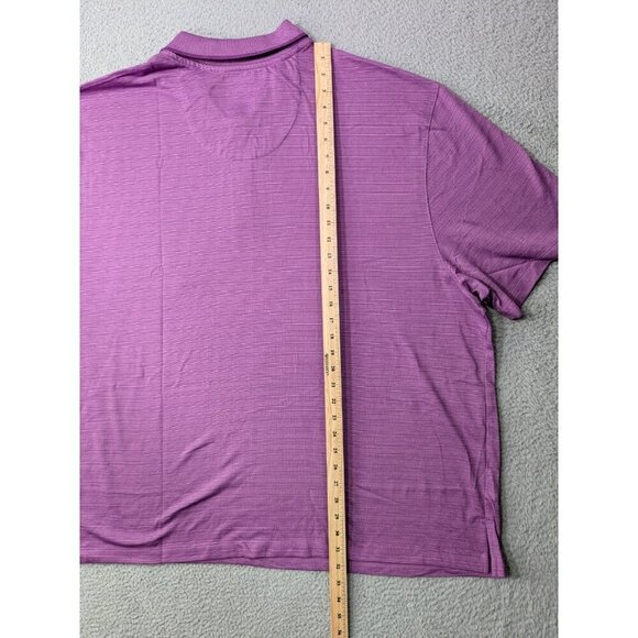 Van Heusen Flex Polo Shirt Mens 4XL Big & Tall Purple Natural Stretch - Picture 10 of 12